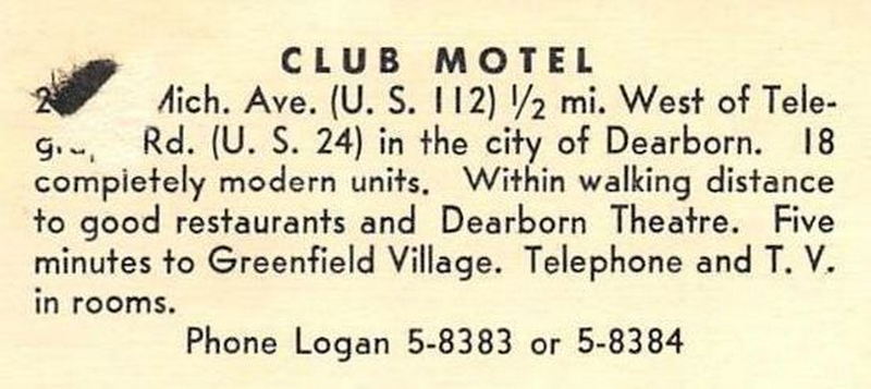 Club Motel (Pullman Tourist Court) - Vintage Postcard